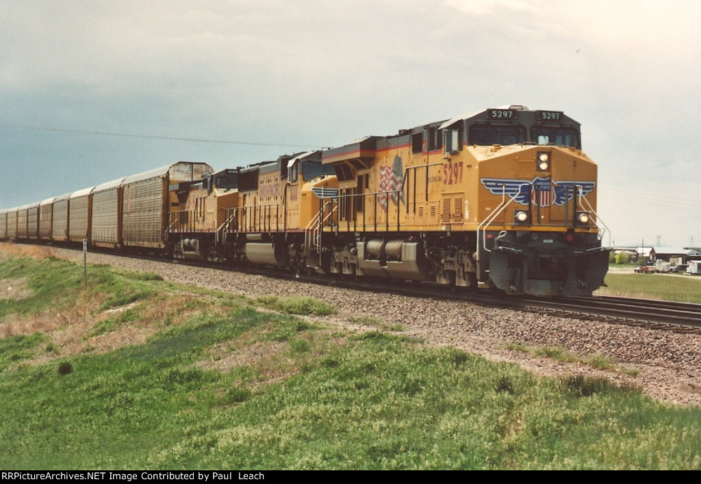 Eastbound vehicle train